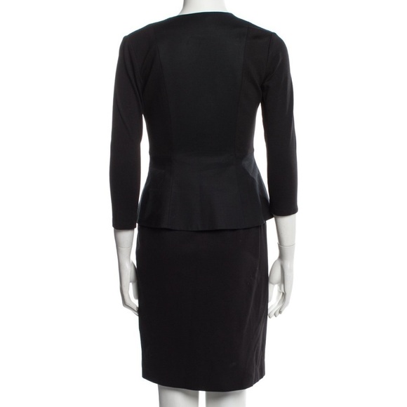 TED BAKER Black 'Jamtye' Structured Black Full 2-way Zip Dress SZ 3 = US 8 - Picture 13 of 13